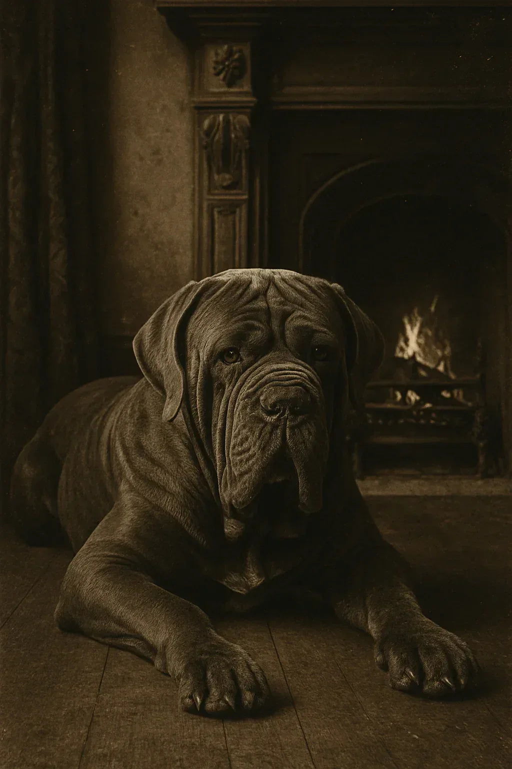 Mastiff_by_the_Fireplace - Regent And Tail